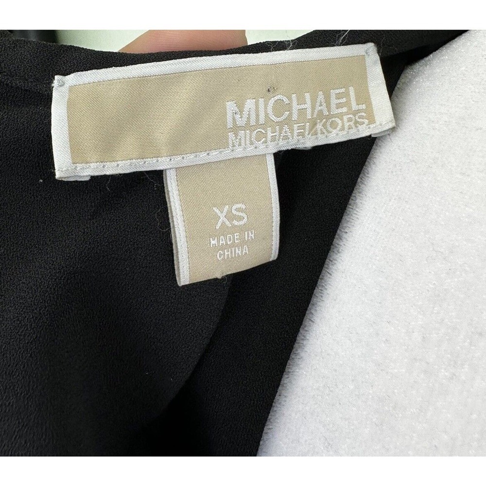Michael Kors Blouse Women’s XS Black Zip Back Office Career​​​ - Picture 4 of 4